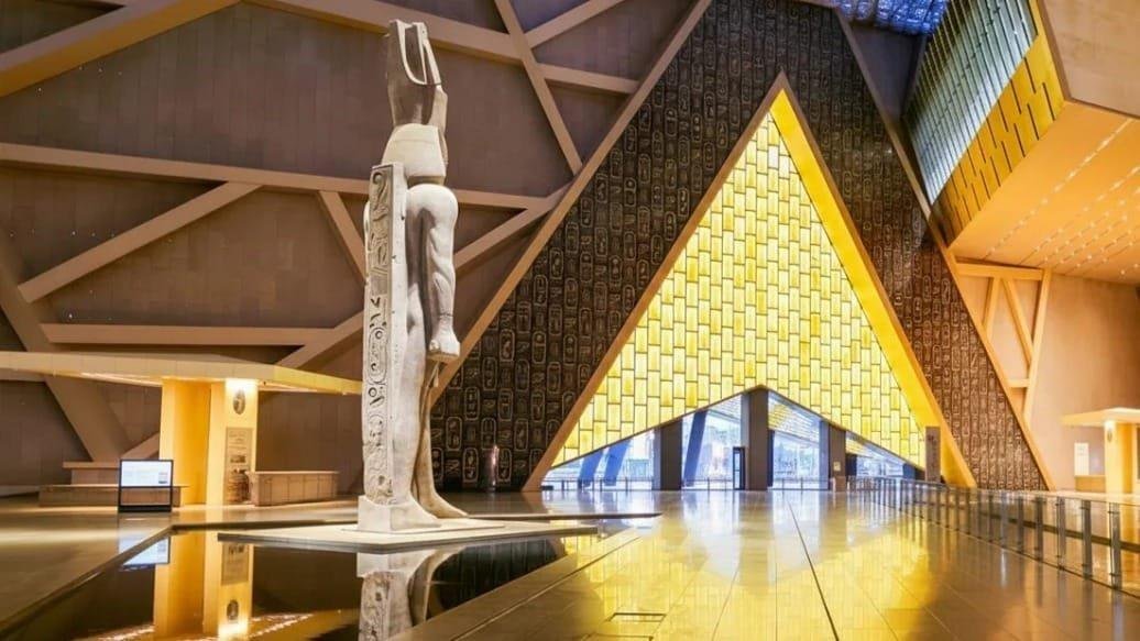 Grand Egyptian Museum King Tut Gallery and Solar boat